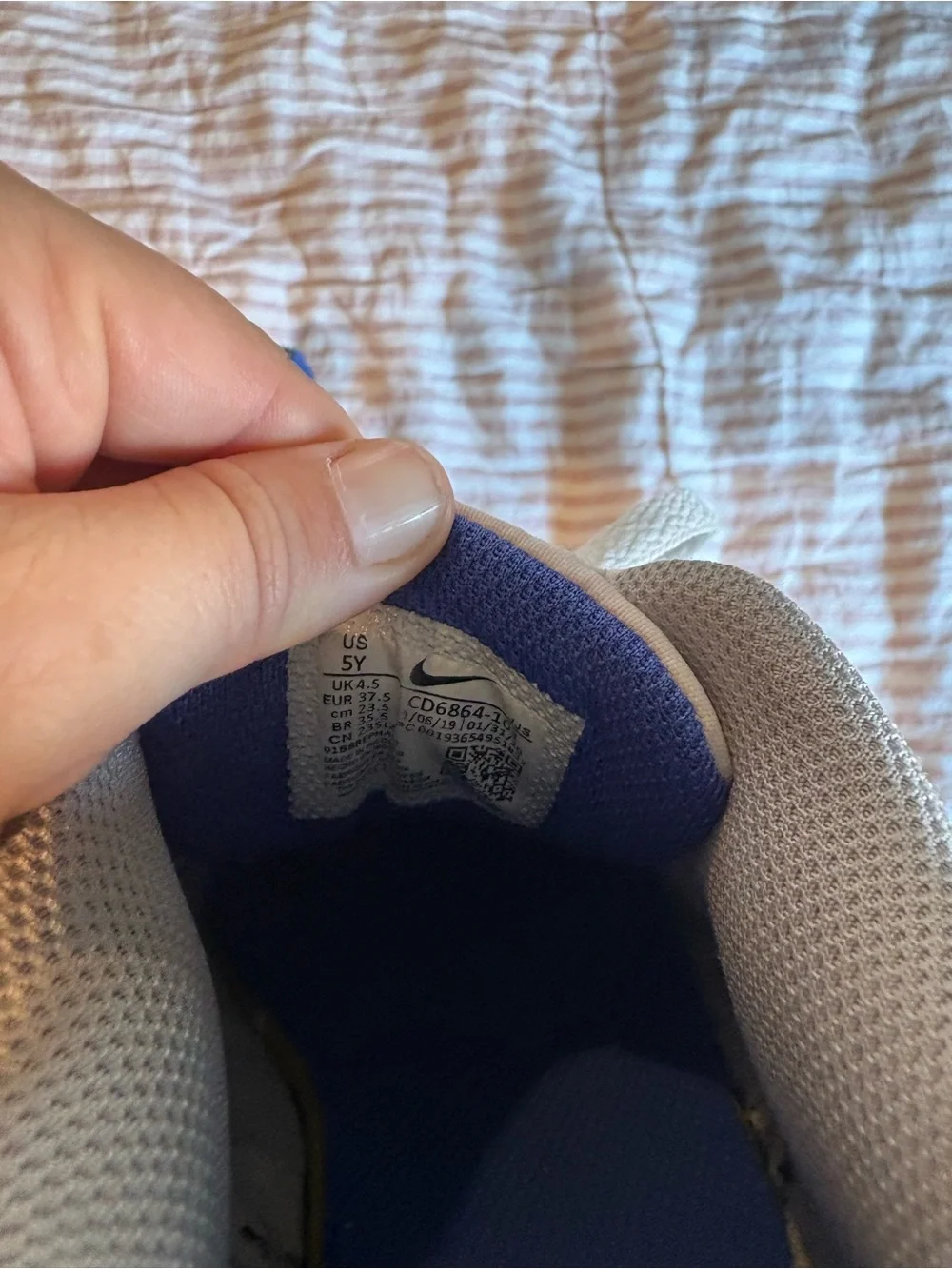 Nike Men's Sneakers in White, Gray & Blue